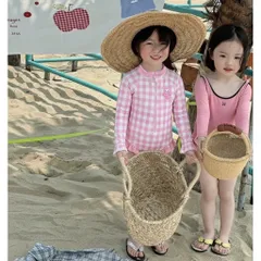 Bikini cho bé gái, set đồ bơi liền thân dài tay chất su dày dặn cho bé 9-26kg
