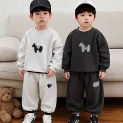 Quần áo thu đông bé trai, set bộ nỉ mềm mại hoạ tiết COW phong cách Hàn Quốc cho bé trai 9-26kg