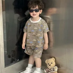 Quần áo bé trai, set bộ cộc tay chất cotton xước hoạ tiết ô tô cho bé size 9-26kg