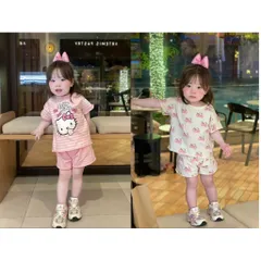 Đồ bộ cotton bé gái, set bộ quần áo cộc tay Hello Kitty mềm mát cho bé 9-26kg