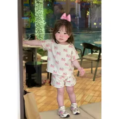 Đồ bộ cotton bé gái, set bộ quần áo cộc tay Hello Kitty mềm mát cho bé 9-26kg