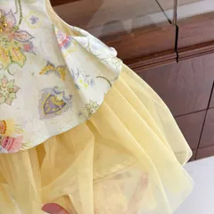 Hàng loại 1- Váy bé gái, set áo gấm hoa nhẹ nhàng kèm chân váy voan tơ phong cách Trung Hoa cho bé 9-26kg