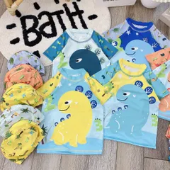 Đồ bơi bé trai, set đồ bơi 3ct: áo, quần và mũ bơi KL cho bé