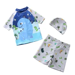 Đồ bơi bé trai, set đồ bơi 3ct: áo, quần và mũ bơi KL cho bé