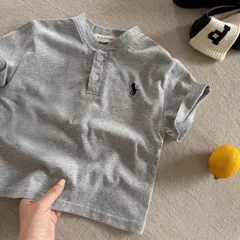 Áo phông bé trai, áo cotton cổ trụ thêu ngựa cho bé 8-24kg