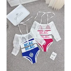 Đồ bơi bé gái, set 3ct: bộ bikini 2 mảnh và áo lưới cho bé 10-30kg