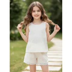 Quần áo bé gái, set bộ ren đi biển xinh xắn, mát mẻ, dễ thương cho bé 10-30kg
