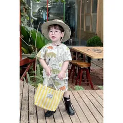 Quần áo bé trai, set bộ cộc tay chất cotton hoạ tiết khủng long cho bé từ 9-26kg