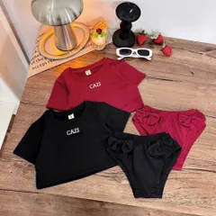 Đồ bơi bé gái, set bộ bikini 2 mảnh CAZY cho bé 10-35kg