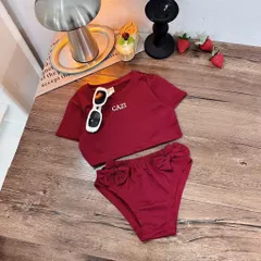 Đồ bơi bé gái, set bộ bikini 2 mảnh CAZY cho bé 10-35kg
