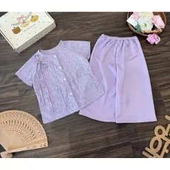 Quàn áo bé gái, set bộ lụa bà ba mềm mại phong cách truyền thống dễ thương size 9-26kg
