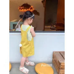 Quần yếm bé gái, set quần yếm kaki tai thỏ kèm áo cotton ba lỗ dễ thương cho bé