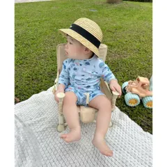 Đồ bơi bé trai, set đồ bơi 3ct: áo dài tay, quàn đùi và mũ bơi hoạ tiết động vật biển cho bé 7-24kg