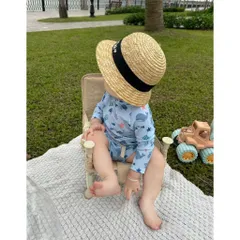 Đồ bơi bé trai, set đồ bơi 3ct: áo dài tay, quàn đùi và mũ bơi hoạ tiết động vật biển cho bé 7-24kg