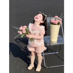 Bộ đồ ngủ bé gái, Pijama tiểu thư chất đũi lụa mềm mát tone màu hồng Pastel cho bé 9-26kg