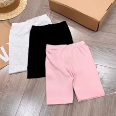 Quần đùi bé gái, quần legging đùi chất cotton zip cho bé 10-30kg