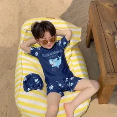 Đồ bơi bé trai, set bộ bơi 3ct tặng kèm mũ bơi họa tiết cá mập và KL cho bé 10-30kg