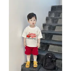 Quần áo bé trai, bộ đồ bé trai Lightning McQueen cộc tay chất cotton loại 1 cho bé 9-27kg