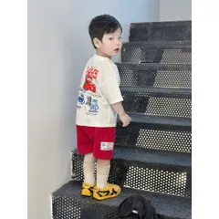 Quần áo bé trai, bộ đồ bé trai Lightning McQueen cộc tay chất cotton loại 1 cho bé 9-27kg