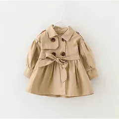 LOẠI 1 Áo khoác cho bé gái, áo măng tô dáng Babydoll dài chất kaki 2 da cho bé gái 10-37kg