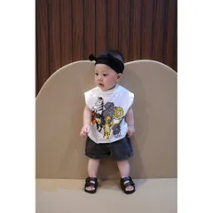 Quần áo bé trai, set bộ áo cotton tay hến họa tiết động vật kèm quần short jean cho bé 9-25kg