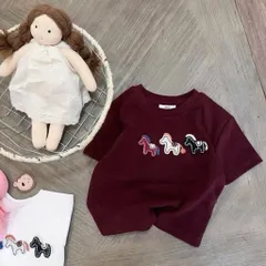 Áo phông mẹ và bé, áo cotton thêu đâp 3 chú ngựa size 9-65kg