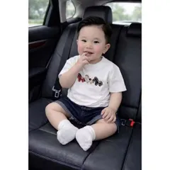 Áo phông mẹ và bé, áo cotton thêu đâp 3 chú ngựa size 9-65kg