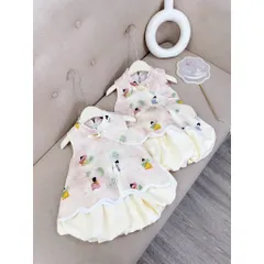 Váy bé gái, set váy trung thu áo cổ tàu kèm chân váy bồng cho bé 10-30kg