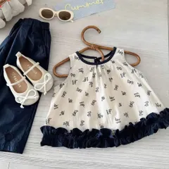 Quần áo bé gái, set áo sát thô đũi hoa nhí quần suông rộng cho bé 10-30kg