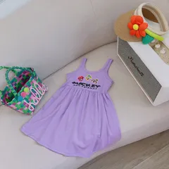 Váy cho bé gái, váy cotton ba lỗ mát mẻ họa tiết DAK STUDIO cho bé
