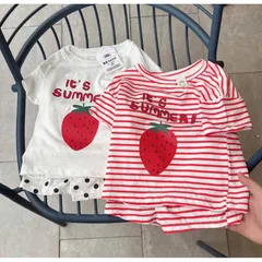 Quần áo bé gái, set bộ cộc tay chất cotton xước họa tiết IT’S SUMMER cho bé 8-27kg