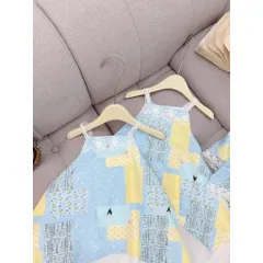 Váy bé gái, váy maxi 2 dây ren tặng kèm khăn cho bé 10-30kg