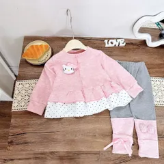 Quần áo thu đông bé gái, set áo len thỏ dáng Babydoll kèm quần legging cho bé gái (10–20kg)