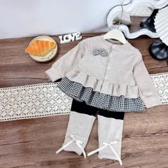 Quần áo thu đông bé gái, set áo len thỏ dáng Babydoll kèm quần legging cho bé gái (10–20kg)