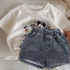 Set bộ bé trai Mickey cotton loại 1 kèm quần Short Jean mềm mại, đồ bộ trẻ em mùa hè cho bé 9-24kg