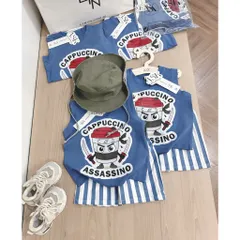 Quần áo bé trai, set bộ sát nách cotton Capuchino cho bé 9-27kg