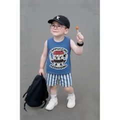 Quần áo bé trai, set bộ sát nách cotton Capuchino cho bé 9-27kg
