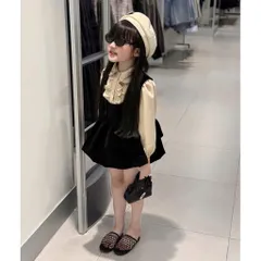 Váy cho bé gái, set áo sơ mi cổ sen kèm váy yếm nhung dáng bí siêu xinh cho bé 10-30kg