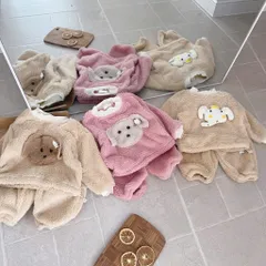 Loại 1- Quần áo thu đông cho bé, set bộ lông 2 mặt dày thêu đắp hình thú cho bé 6-15kg