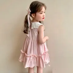 Váy cho bé gái, váy thô đũi hàn hồng pastel mát mẻ cho bé 10-20kg
