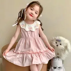 Váy cho bé gái, váy thô đũi hàn hồng pastel mát mẻ cho bé 10-20kg