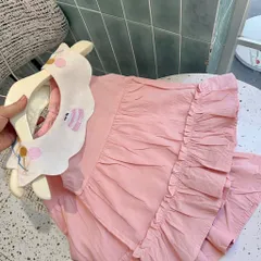 Váy cho bé gái, váy thô đũi hàn hồng pastel mát mẻ cho bé 10-20kg