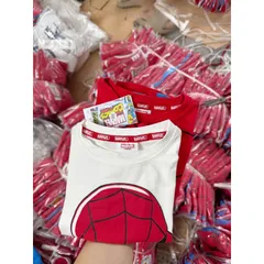 Quần áo bé trai, set bộ áo cotton Spider Man kèm quần short chân cua cho bé 8-25kg