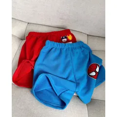 Quần áo bé trai, set bộ áo cotton Spider Man kèm quần short chân cua cho bé 8-25kg
