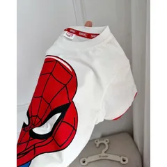 Quần áo bé trai, set bộ áo cotton Spider Man kèm quần short chân cua cho bé 8-25kg