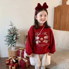 Áo nỉ đỏ Noel cho bé, áo Sweater chất nỉ Hàn cao cấp hoạ tiết tuần lộc và gấu cho bé trai, bé gái size 8-30kg