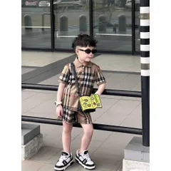 Quần áo bé trai, set bộ cộc tay áo polo kẻ vàng cho bé 10-50kg