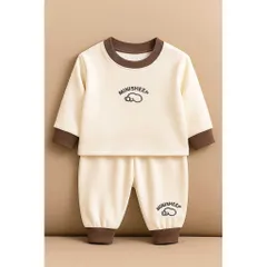 Bộ thu đông cho bé, set bộ dài tay chất zip dày dặn thêu hình chú cừu Minisheep cho bé trai và bé gái size 6-18kg