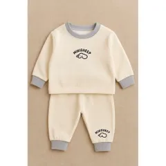 Bộ thu đông cho bé, set bộ dài tay chất zip dày dặn thêu hình chú cừu Minisheep cho bé trai và bé gái size 6-18kg