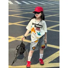 Quần áo cộc tay bé gái, set áo phông kết hợp quần Short Jean Style Street cho bé 13-35kg